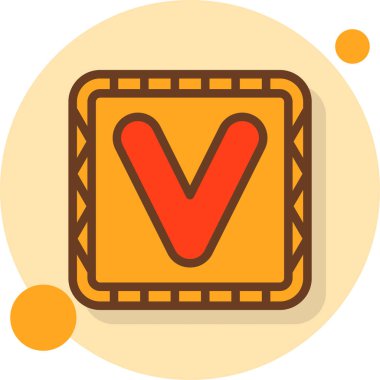 Bir simgenin tek bir simgesinin vektör çizimi