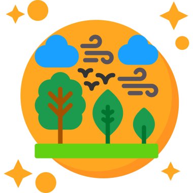 ağaç simgesi, vektör illüstrasyonu