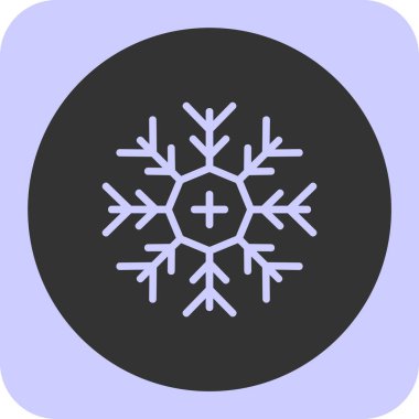 kar Tanesi simgesi vektör çizimi