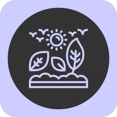 Modern çiftlik simgesinin vektör illüstrasyonu