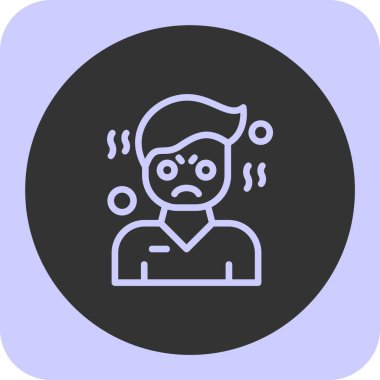 Depresyon simgesi, vektör çizimi