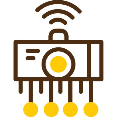 Kablosuz. Web simgesi basit illüstrasyon