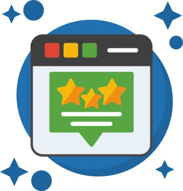 Akıllı telefon ikonu ile derecelendirme yıldızı. Web için yıldız vektör simgeleri olan yıldızların basit çizimi