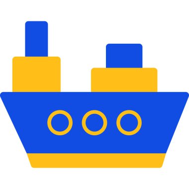 Gemi. Web simgesi basit illüstrasyon