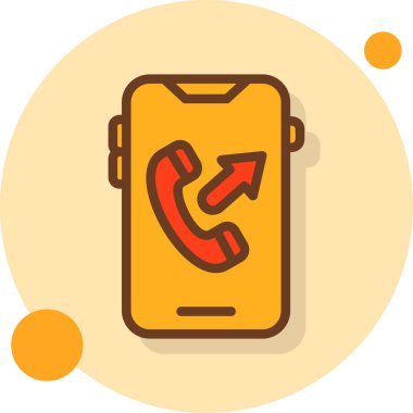 Cep telefonu simgesi, vektör illüstrasyonu