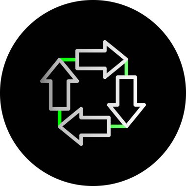 Geri dönüşüm simgesi vektör resimlemesi