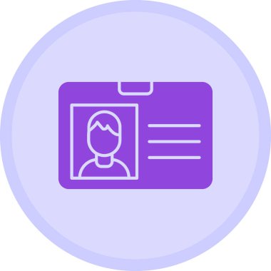 Kimlik kartı. Web simgesi basit illüstrasyon