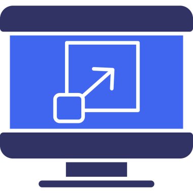 Bilgisayar. Web simgesi basit illüstrasyon