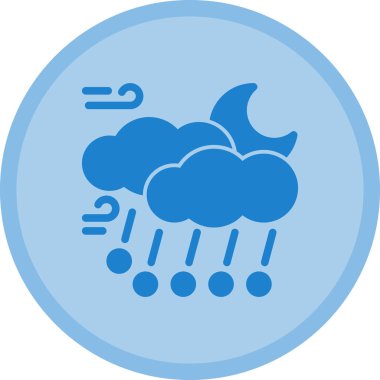 Yağmurlu bir bulutun vektör çizimi