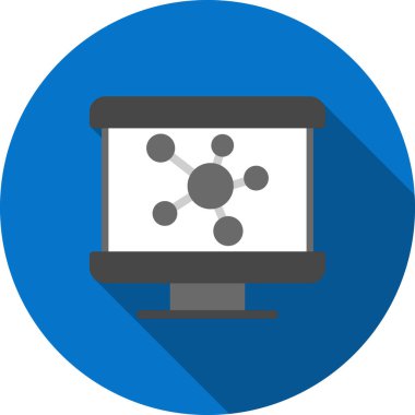 ağ vektörü düz renk simgesi