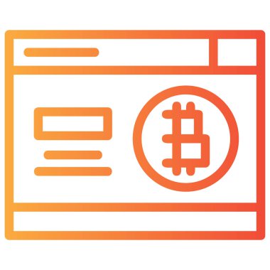 Bitcoin simgesi vektör illüstrasyonu