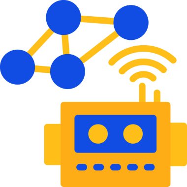 Kablosuz. Web simgesi basit illüstrasyon