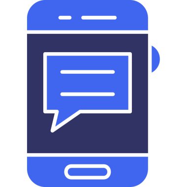 Mesaj var. Web simgesi basit illüstrasyon