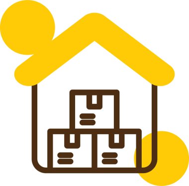 Ev. Web simgesi basit illüstrasyon