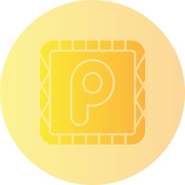 beyaz arkaplanda izole edilmiş harf simgesi vektör illüstrasyonu