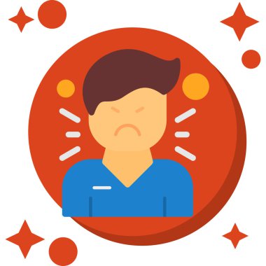 avatar doktor medikal simgesi düz stil