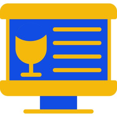 doldurulmuş cam ikon iç - taslak tarzı