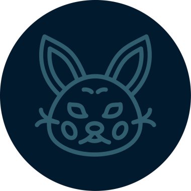 Tavşan simgesi vektör illüstrasyonu