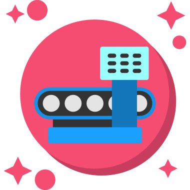 robot. Web simgesi basit illüstrasyon