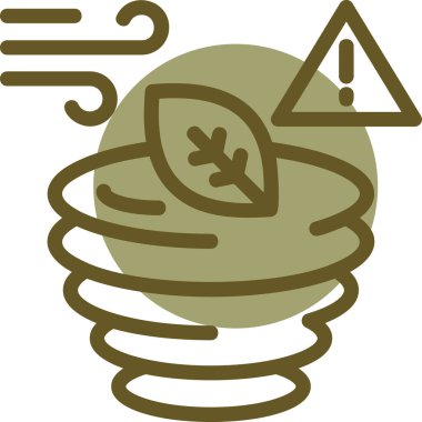 Çizgi film yaprağının vektör simgesi