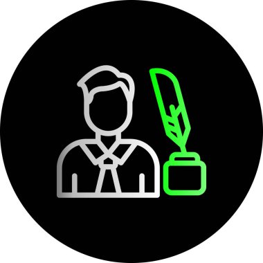 Yeşil şapkalı bir kadının vektör çizimi