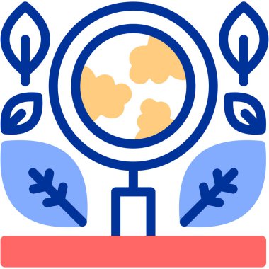 Bitki. Web simgesi basit illüstrasyon