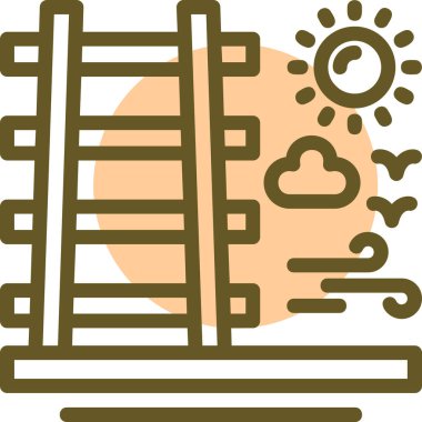 güneş hava durumu web simgesi, vektör illüstrasyonu