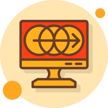 Televizyon. Web simgesi basit illüstrasyon