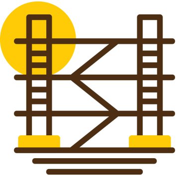 Modern yapı simgesinin vektör illüstrasyonu