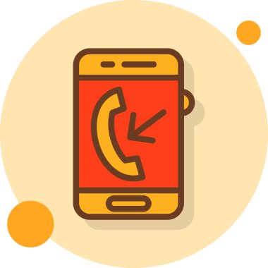 telefon simgesini arayın. Vektör çizim