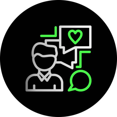 Sohbet simgesi, illüstrasyon vektörü