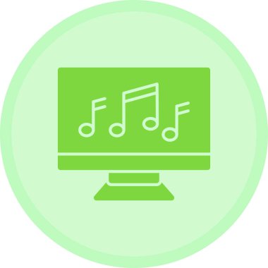 Müzik simgesi vektör illüstrasyonu