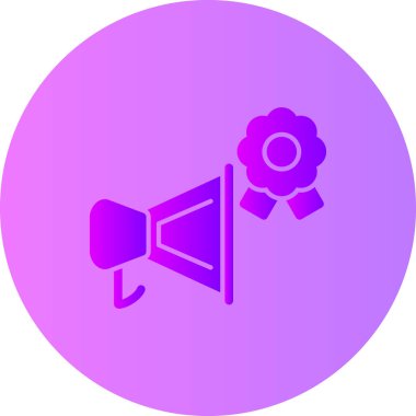 megafon web simgesi, basit illüstrasyon