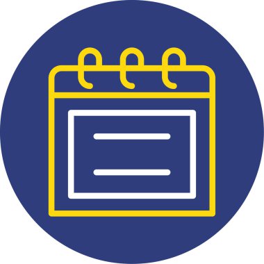 Takvim simgesinin vektör illüstrasyonu