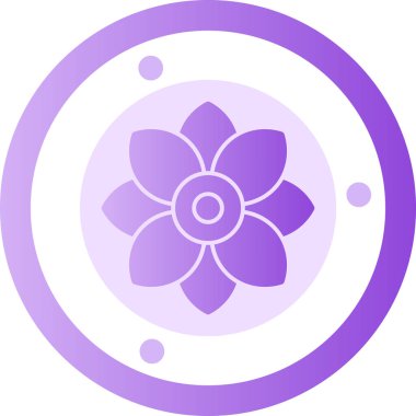 Çiçek. Web simgesi basit tasarım