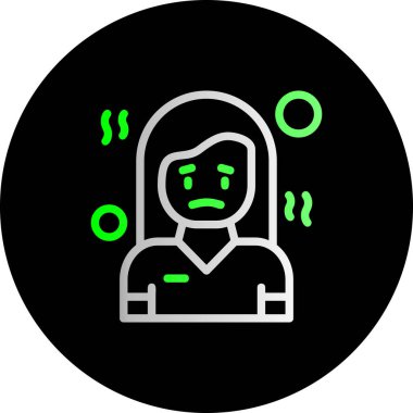 kadın simge vektör illüstrasyonu