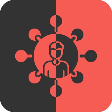 İki yapboz parçasıyla kadın ve erkeğin vektör simgesi