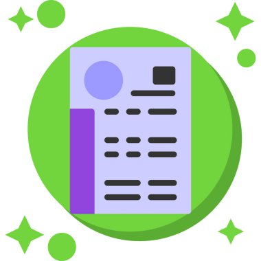 Belge. Web simgesi basit illüstrasyon