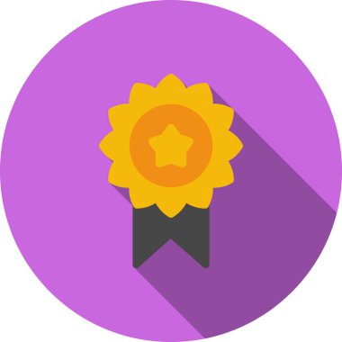 Rozet rozet simgesi düz stil