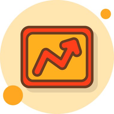 işletme grafiği büyümesi simgesi düz stil