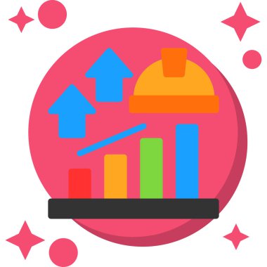 iş grafiği büyüme simgesi