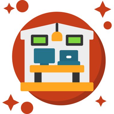 robot vektör düz simgesi