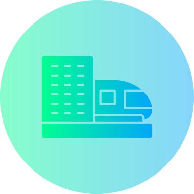 Bir tren simgesinin vektör illüstrasyonu