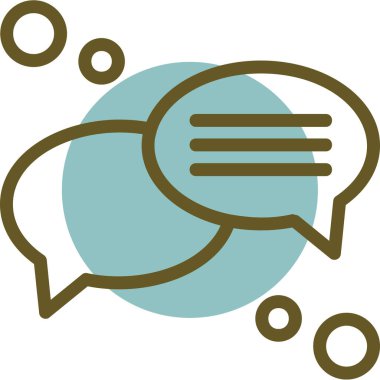 baloncuk sohbet simgesi doldurulmuş ana hatlar biçimi