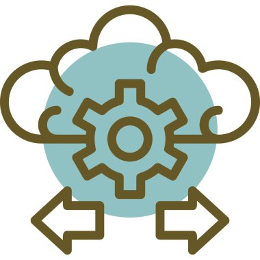 Dişliler. Web simgesi basit illüstrasyon