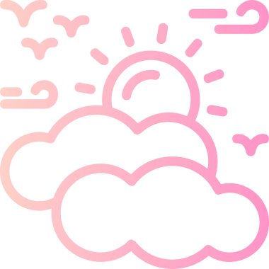 Bulut. Web simgesi basit illüstrasyon