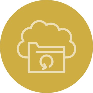 Bulut hesaplama simgesi. vektör illüstrasyonu