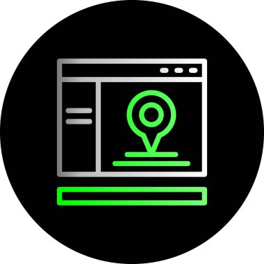 tarayıcı simgesi, vektör illüstrasyonu