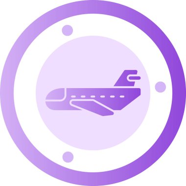 Uçak simgesinin vektör illüstrasyonu