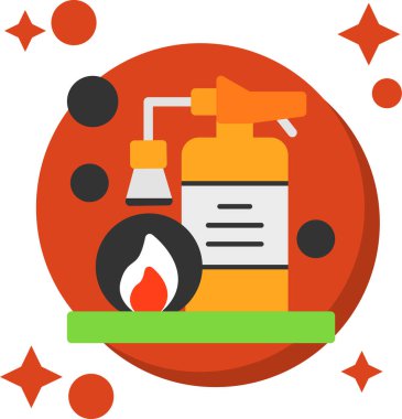 Yangın söndürücünün vektör düzlüğü simgesi